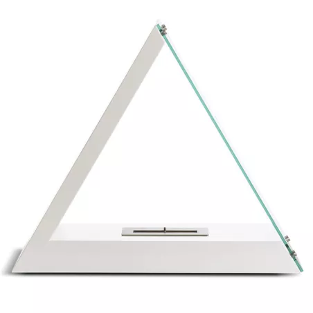 Kheops triangulär eldstad för bioetanol, 80x68x30cm Färg Vit