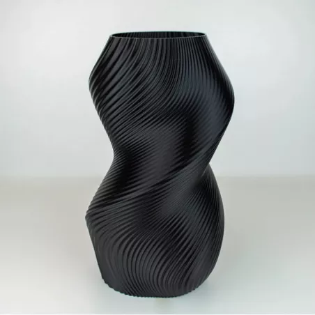 Form spiral vas Färg Svart Storlek 20 cm