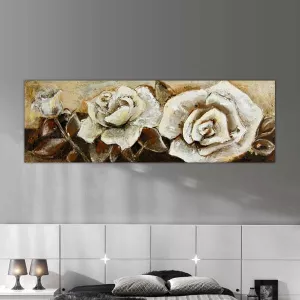 Panoramamålning av rosenknoppar, 120 x 40 cm